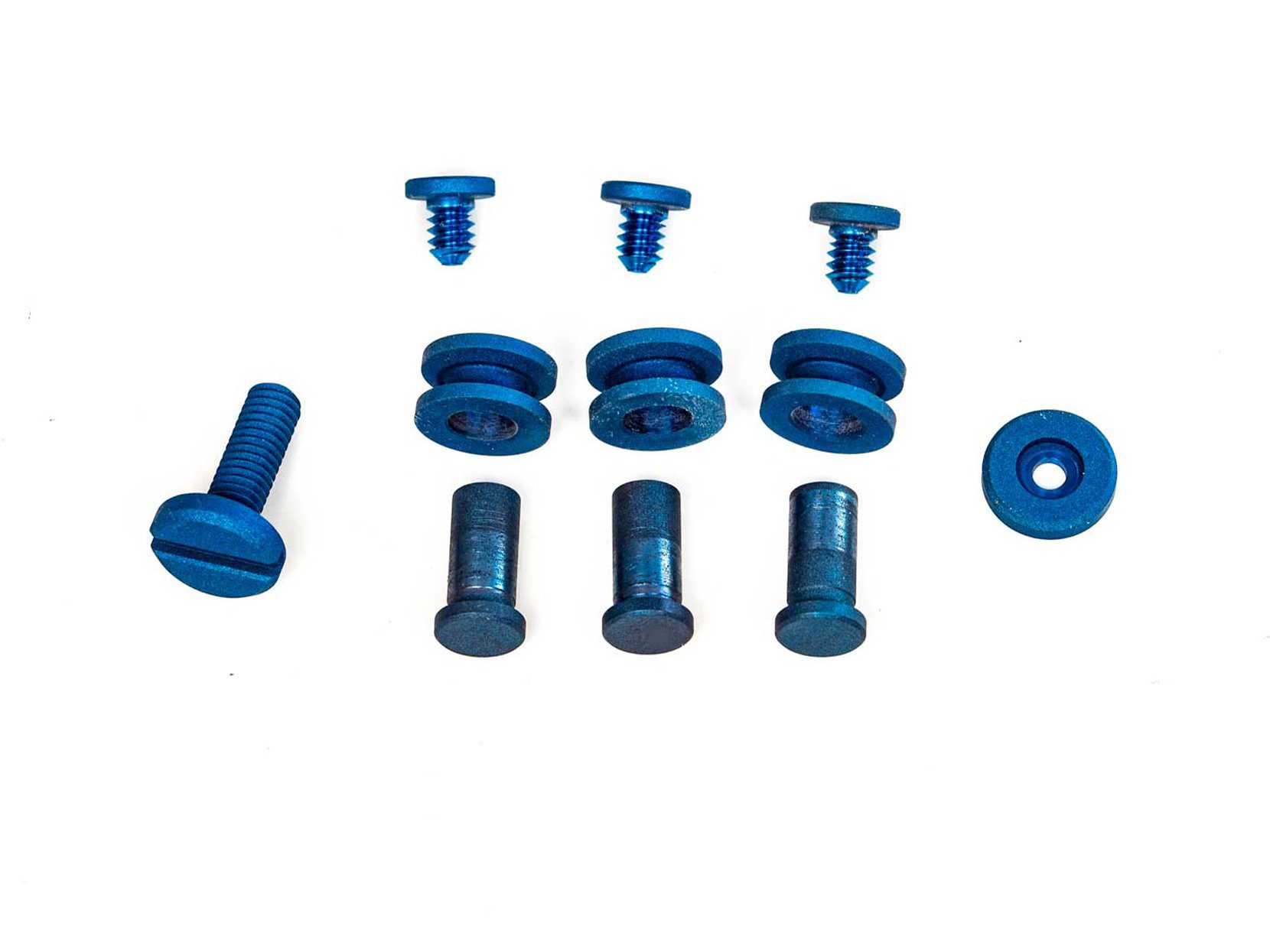 XM-18 3.5" Complete Hardware Kit-Titanium-Battle Blue XM-18 3.5" Complete Hardware Kit-Titanium-Battle Blue