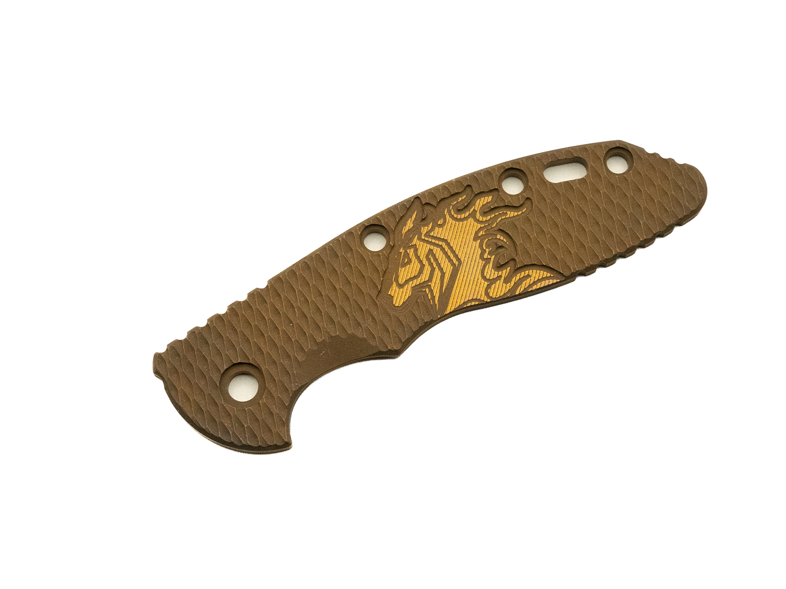 3.5" XM18 Titanium Scale-Milled Horse Head Logo-Textured-Battle Bronze-Battle Bronze/Bronze 3.5" XM18 Titanium Scale-Milled Horse Head Logo-Textured-Battle Bronze-Battle Bronze/Bronze