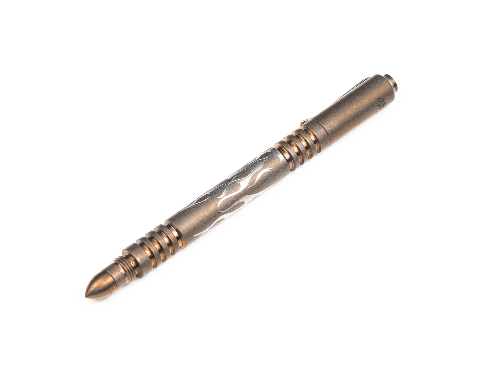 Investigator Pen-Flames-Titanium Stonewash Bronze
