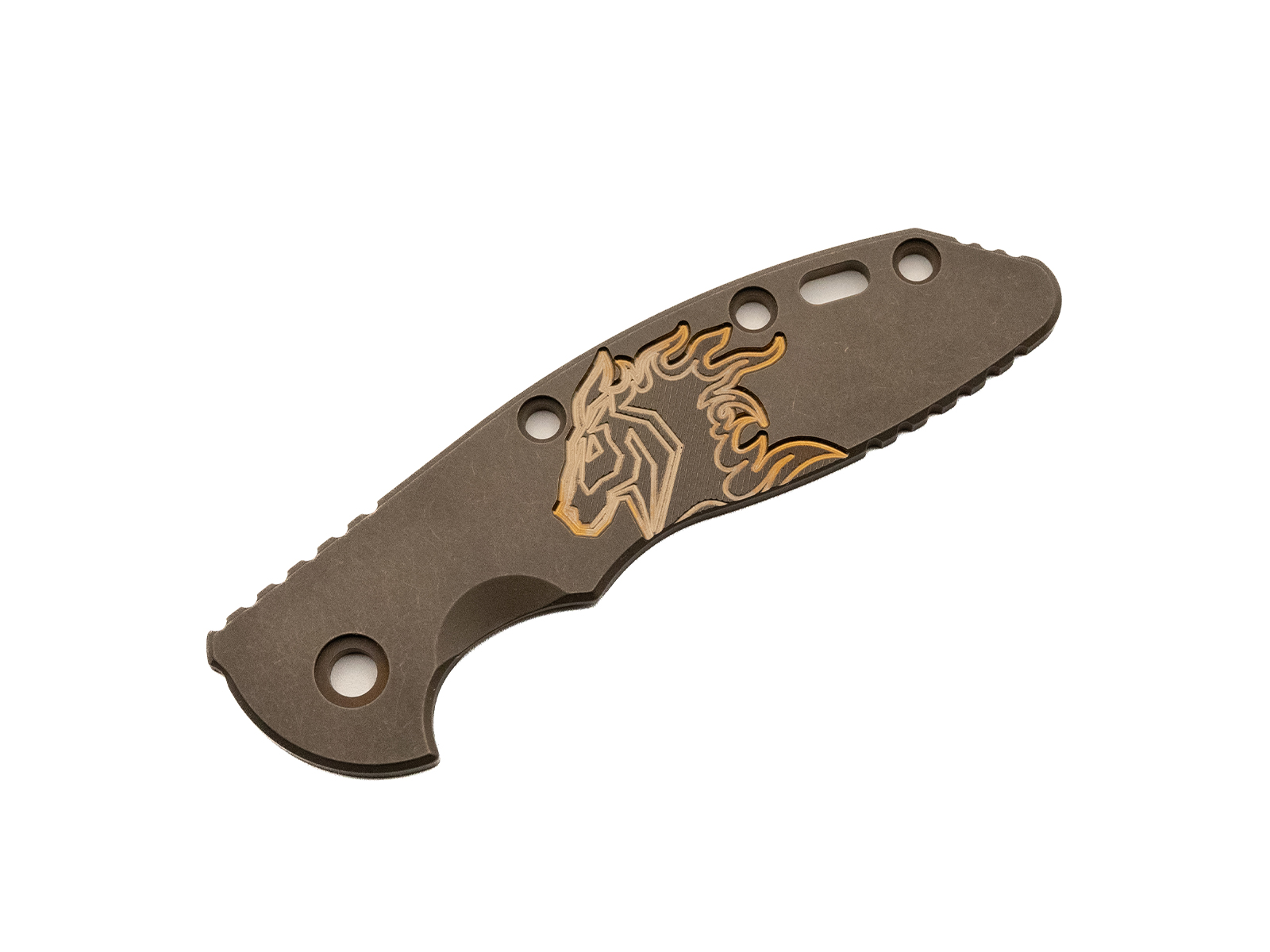 3.5" XM18 Titanium Scale-Milled Horse Head Logo-Smooth-Battle Bronze-Bronze/Battle Bronze 3.5" XM18 Titanium Scale-Milled Horse Head Logo-Smooth-Battle Bronze-Bronze/Battle Bronze