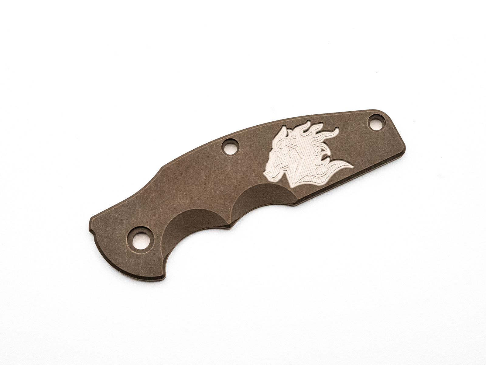 Jurassic Titanium Scale-Milled Horse Head Logo-Smooth-Battle Bronze-Silver Jurassic Titanium Scale-Milled Horse Head Logo-Smooth-Battle Bronze-Silver