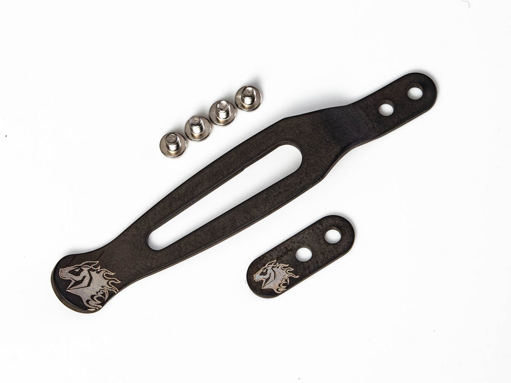 Horse Logo-Matt Black DLC-Clip and Tab Horse Logo-Matt Black DLC-Clip and Tab