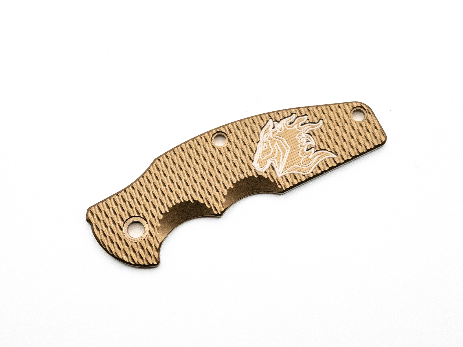 Jurassic Titanium Scale-Milled Horse Head Logo-Textured-Stonewash Bronze-Silver/Bronze Jurassic Titanium Scale-Milled Horse Head Logo-Textured-Stonewash Bronze-Silver/Bronze