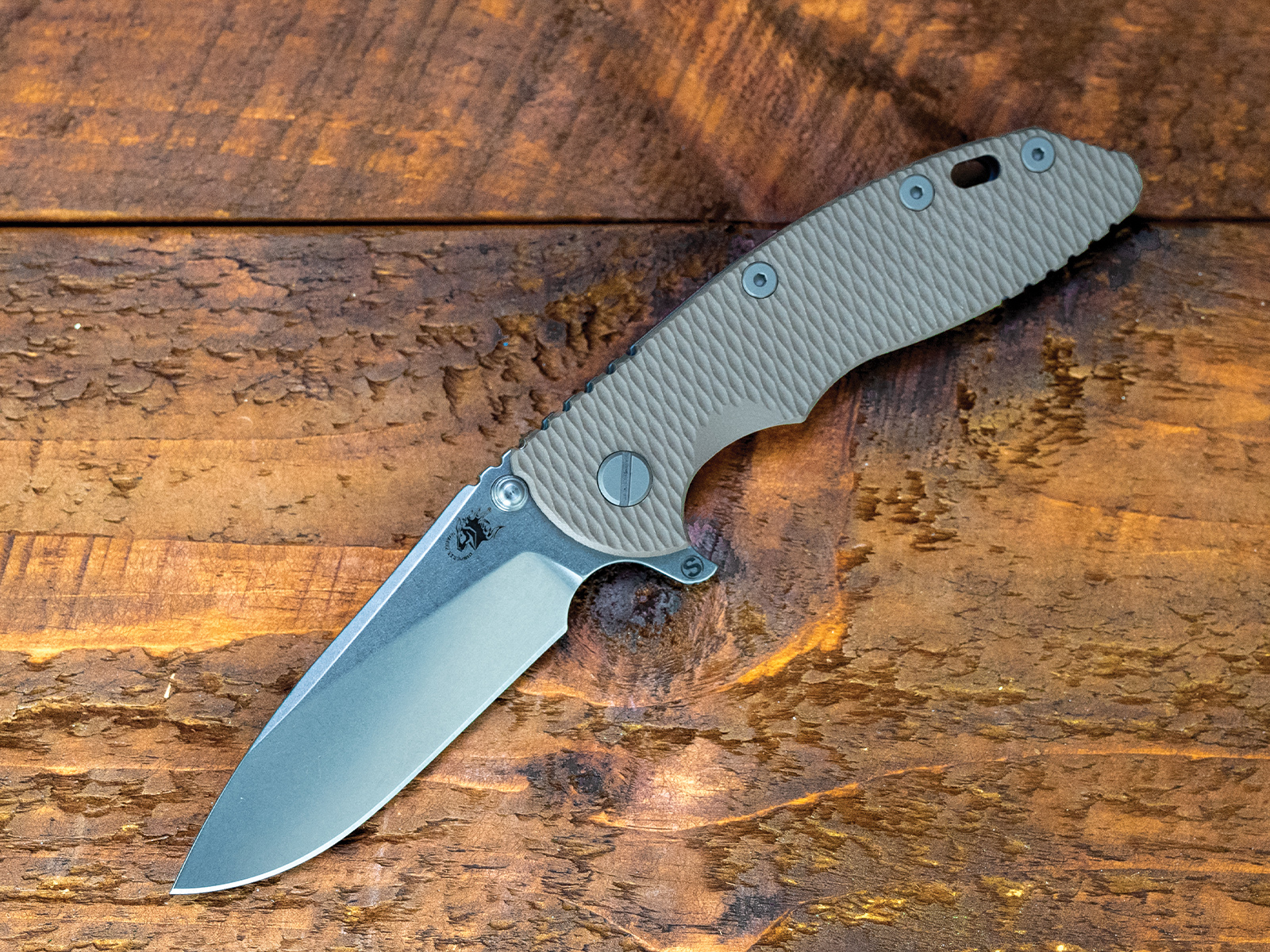 XM-18 3.5" Skinny Slicer-Flat Ground-Magnacut-SW Blade Textured LS Battle Purple-FDE G10-WF SS Hardware XM-18 3.5" Skinny Slicer-Flat Ground-Magnacut-SW Blade Textured LS Battle Purple-FDE G10-WF SS Hardware