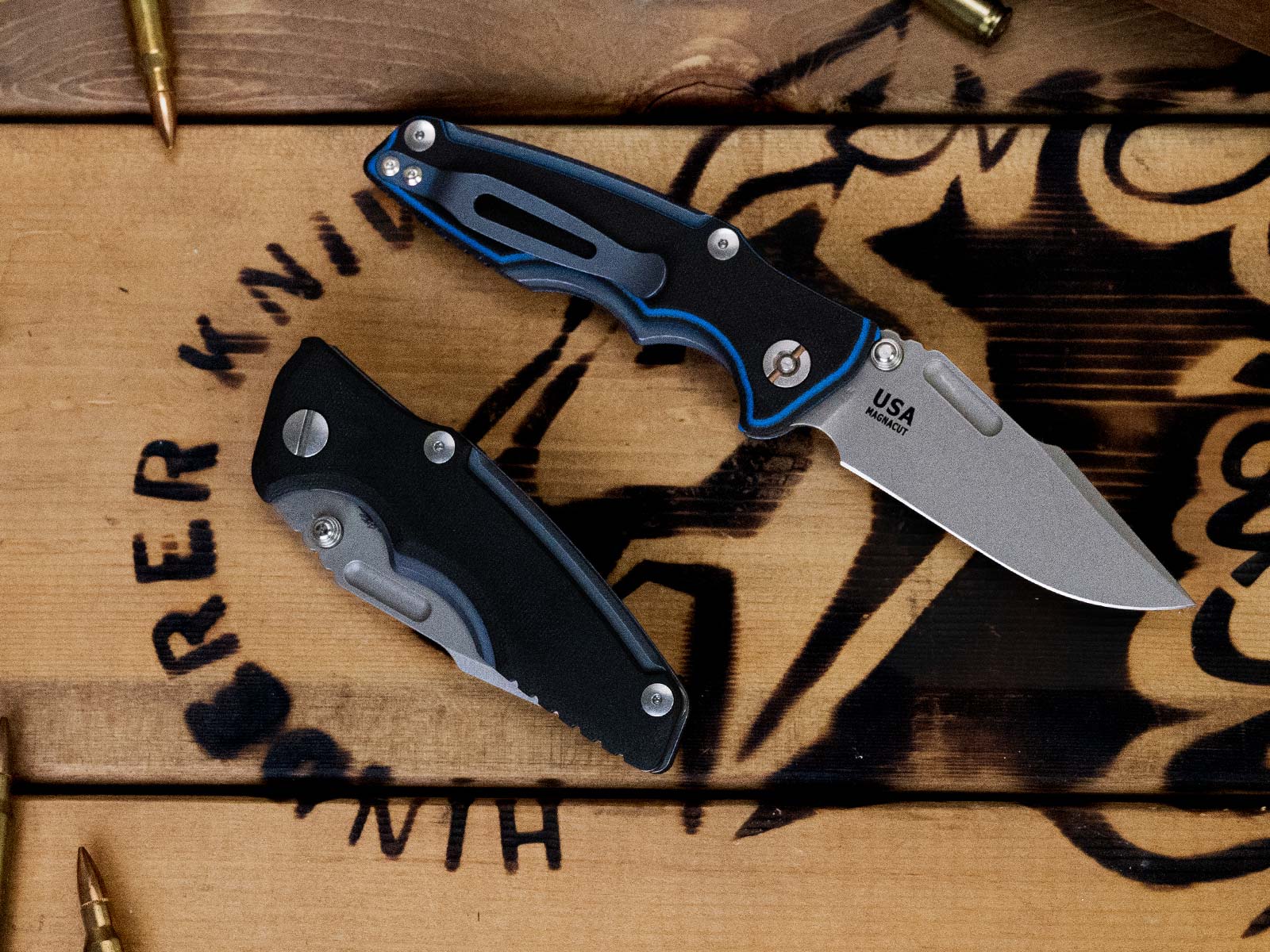 ExpProductCell_3" Eklipse-Fullered Non-Flipper Harpoon Spearpoint-Magnacut-Battle Blue-G10 ExpProductCell_3" Eklipse-Fullered Non-Flipper Harpoon Spearpoint-Magnacut-Battle Blue-G10