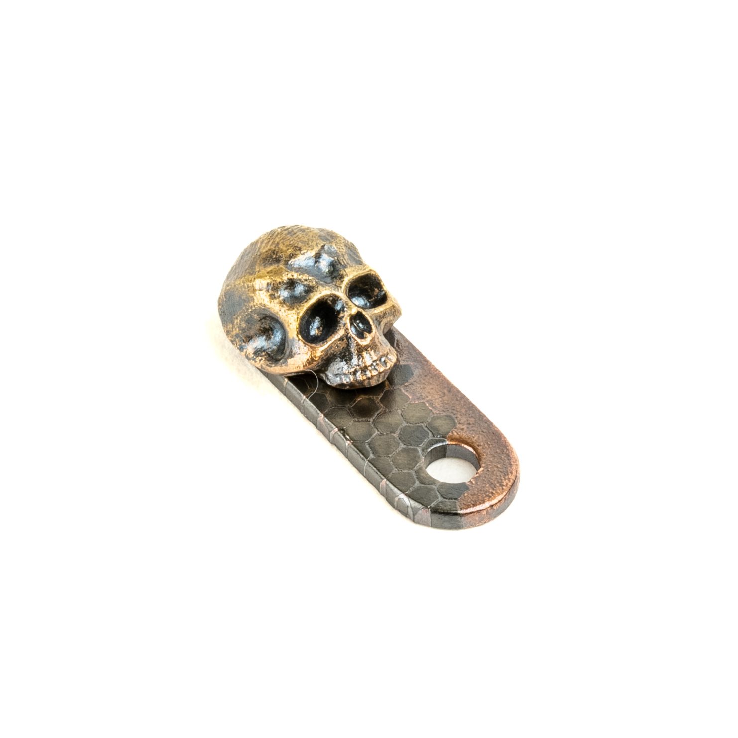 Hinderer Knives/Steel Flame Bronze Warrior Skull Superconductor Filler Tab Hinderer Knives/Steel Flame Bronze Warrior Skull Superconductor Filler Tab