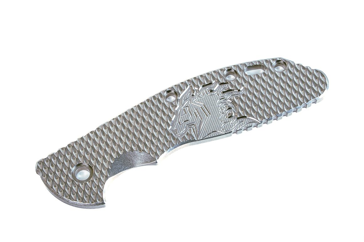 XM-24-Titanium Scale-Textured-Milled Horse Head Logo-Stonewash-Silver/Silver XM-24-Titanium Scale-Textured-Milled Horse Head Logo-Stonewash-Silver/Silver