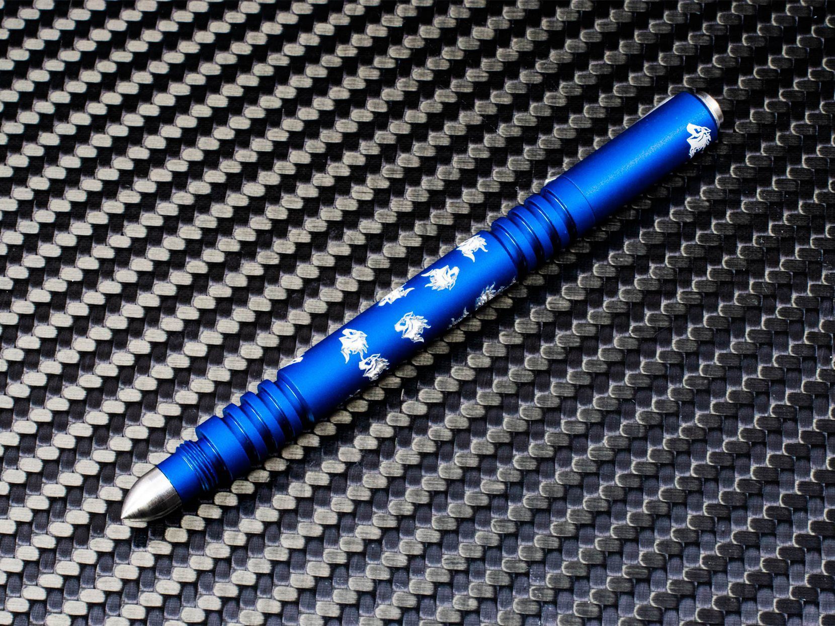 Investigator Pen-Chaos Horse Logo-Aluminum Matte Blue