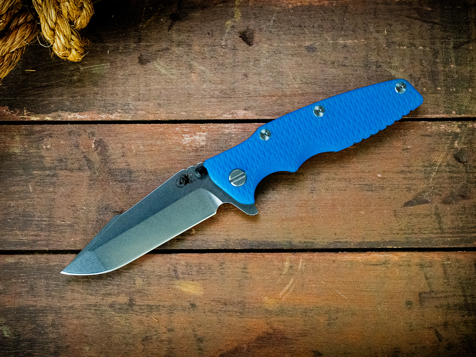 Eklipse-S45VN-Harpoon Spanto-Stonewash Blade-Battle Black-Steel Blue G10 Eklipse-S45VN-Harpoon Spanto-Stonewash Blade-Battle Black-Steel Blue G10