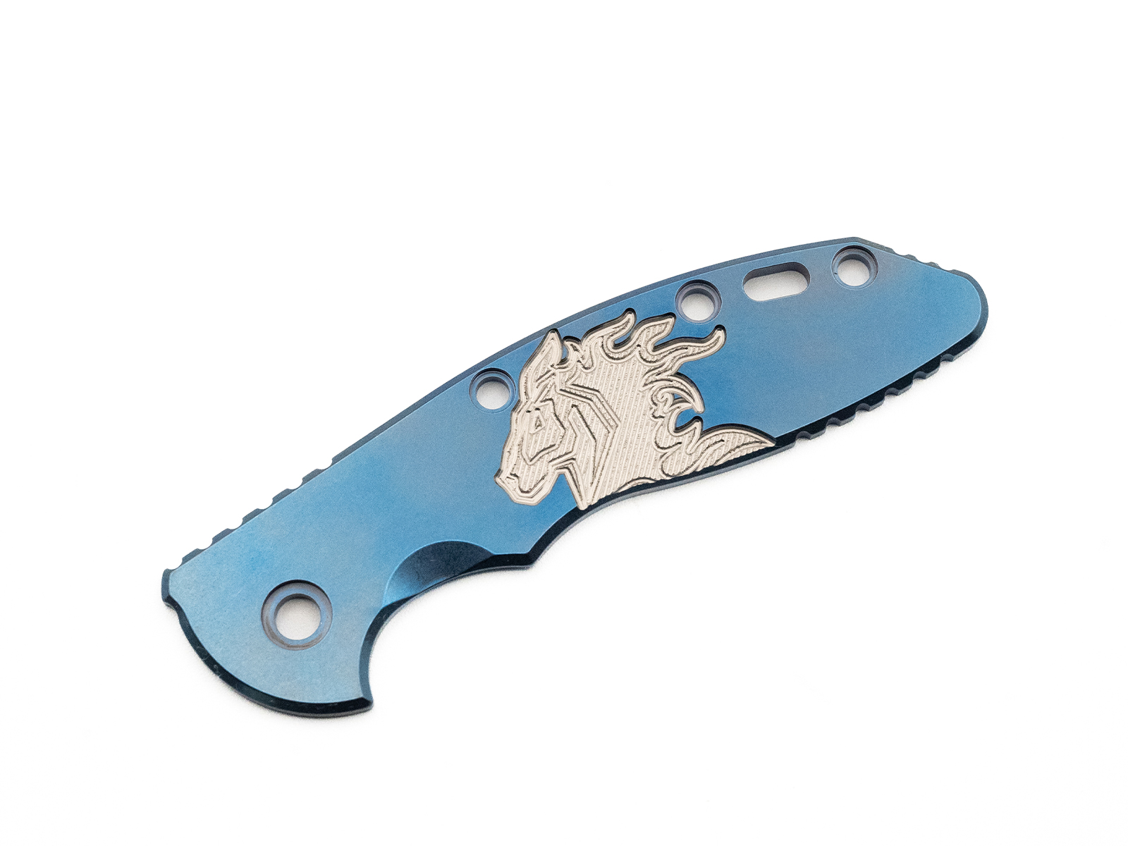 ExpProductCell_3.5" XM18-SKINNY-Titanium Scale-Milled Horse Head Logo-Smooth-Stonewash Blue-Silver/Silver