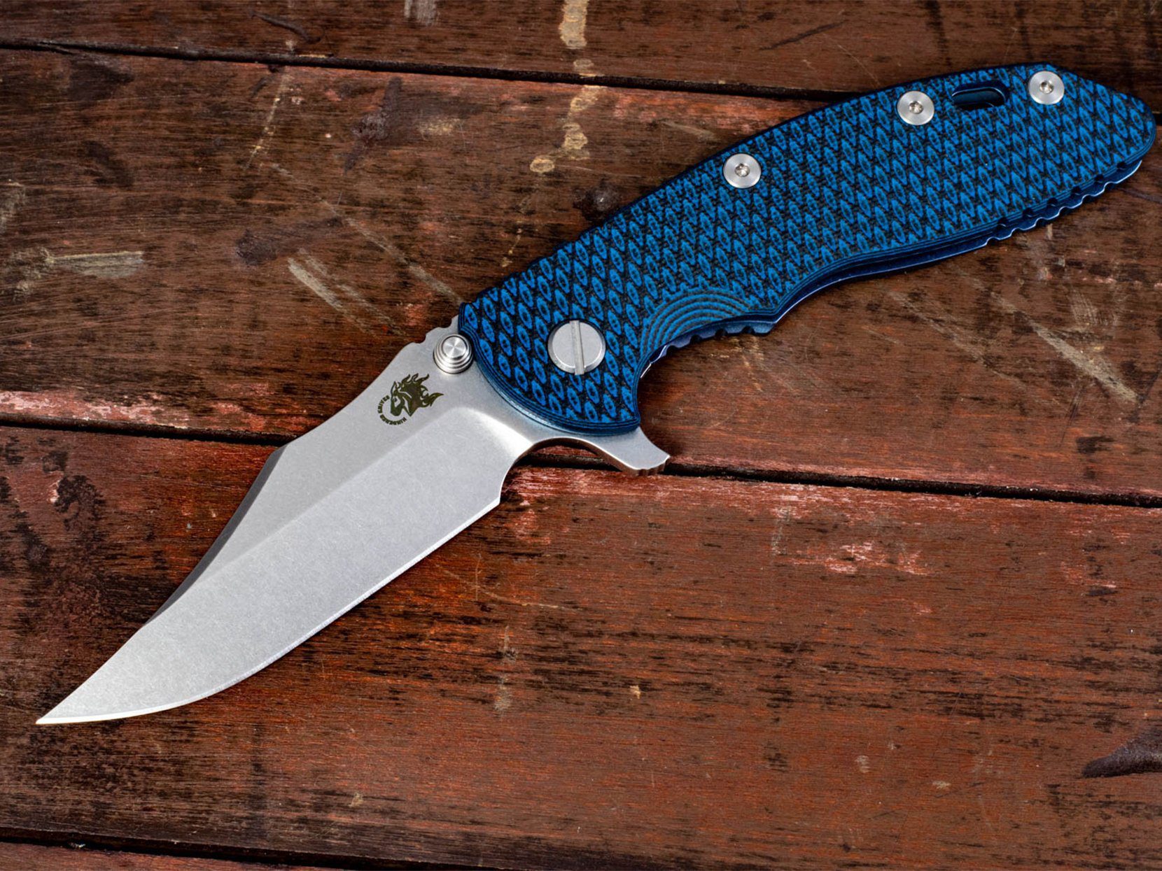 XM-18 3.5" Bowie-Stonewash Blue-G10 XM-18 3.5" Bowie-Stonewash Blue-G10