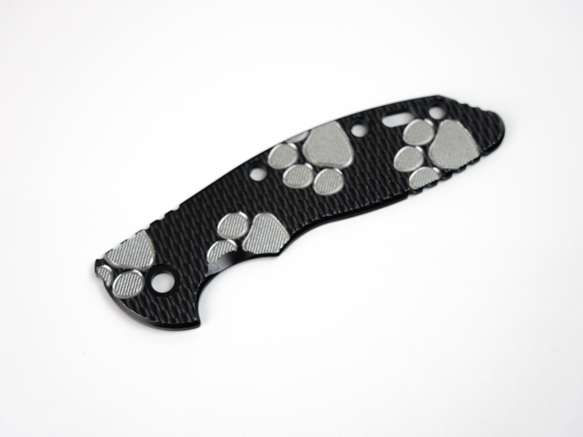 3.5″ XM18 Titanium Scale-Textured Milled Dog Paw-Battle Black/Silver 3.5″ XM18 Titanium Scale-Textured Milled Dog Paw-Battle Black/Silver