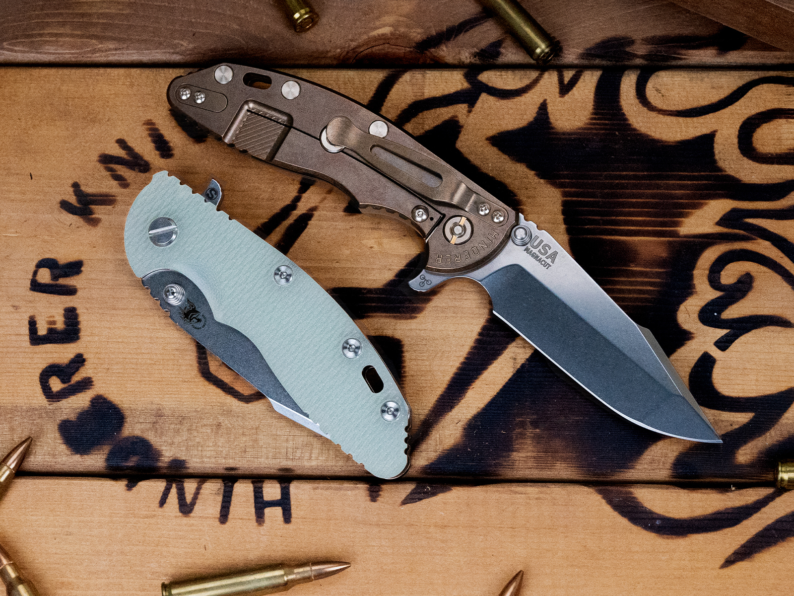XM-18 3.5" Skinny Harpoon Spanto-Magnacut-Stonewash Bronze-G10 XM-18 3.5" Skinny Harpoon Spanto-Magnacut-Stonewash Bronze-G10