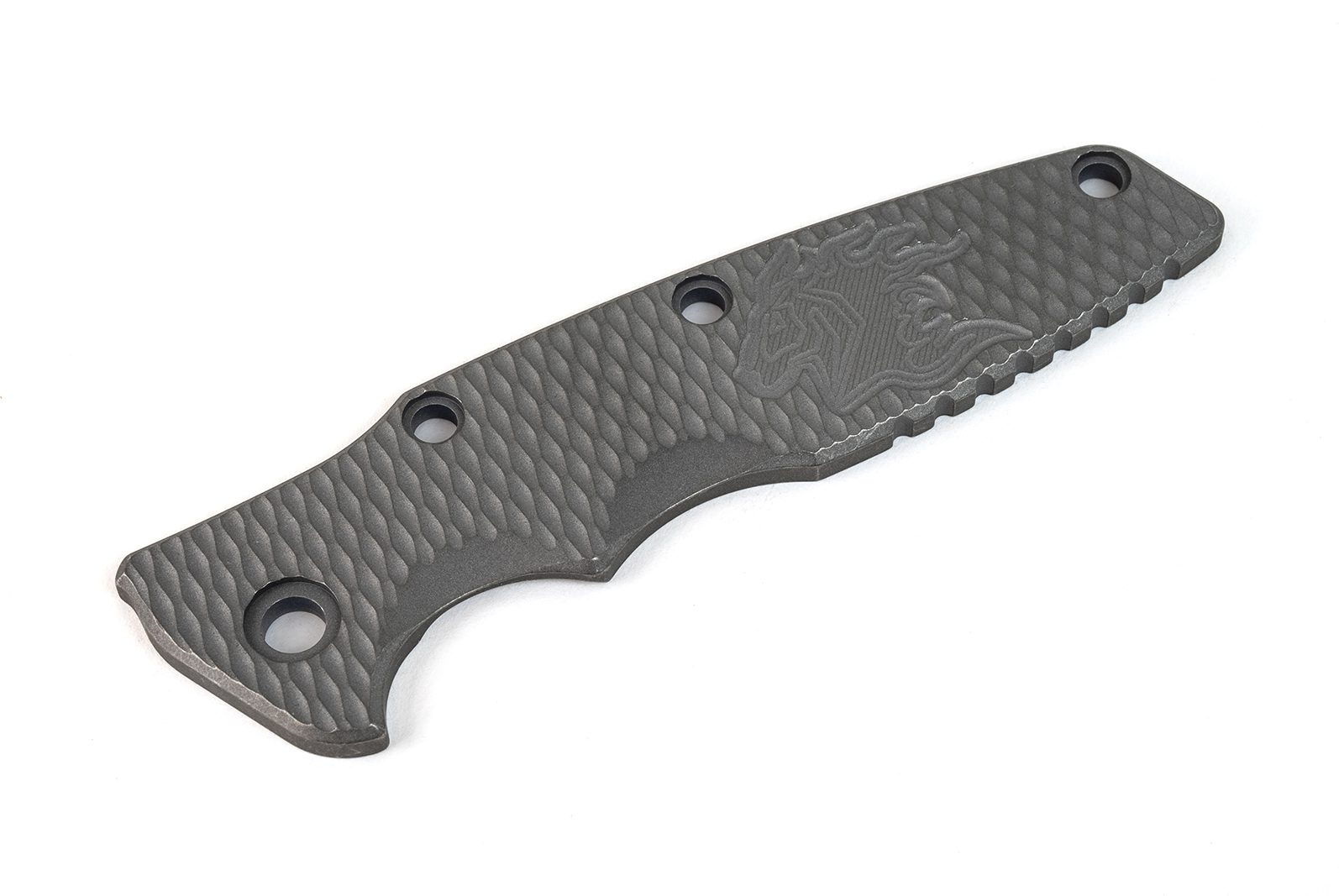 ExpProductCell_Eklipse 3.5"Titanium Scale-Milled Horse Head Logo-Textured-Working Finish