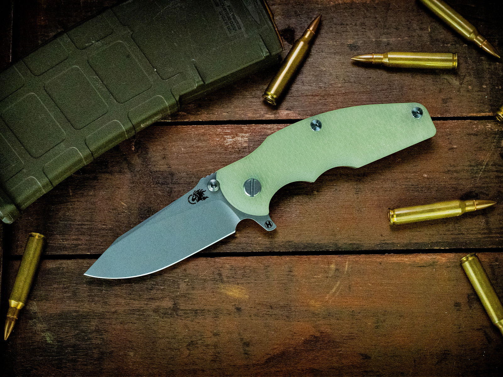 Jurassic-Slicer Hollow Ground-Magnacut-Battle Bronze-G10