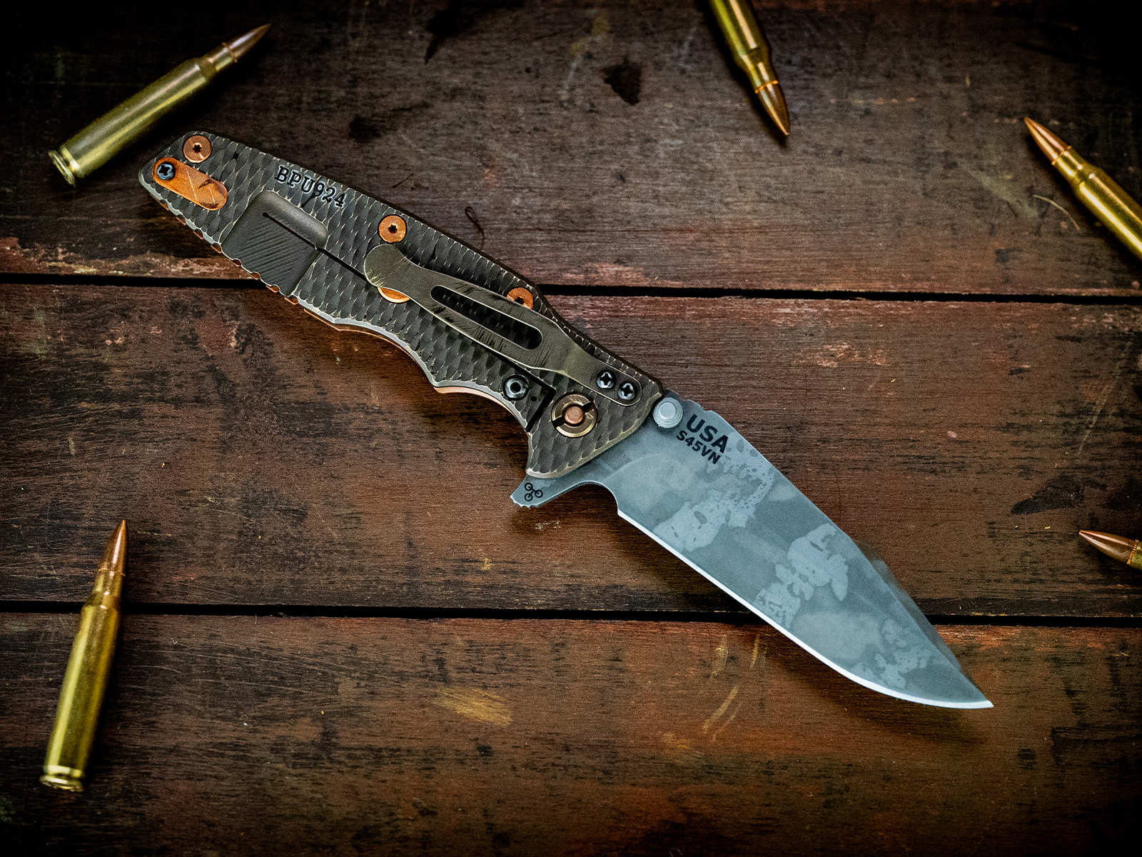 Eklipse-S45VN-Harpoon Spanto-BPU924-Textured Copper-Copper Hardware Eklipse-S45VN-Harpoon Spanto-BPU924-Textured Copper-Copper Hardware