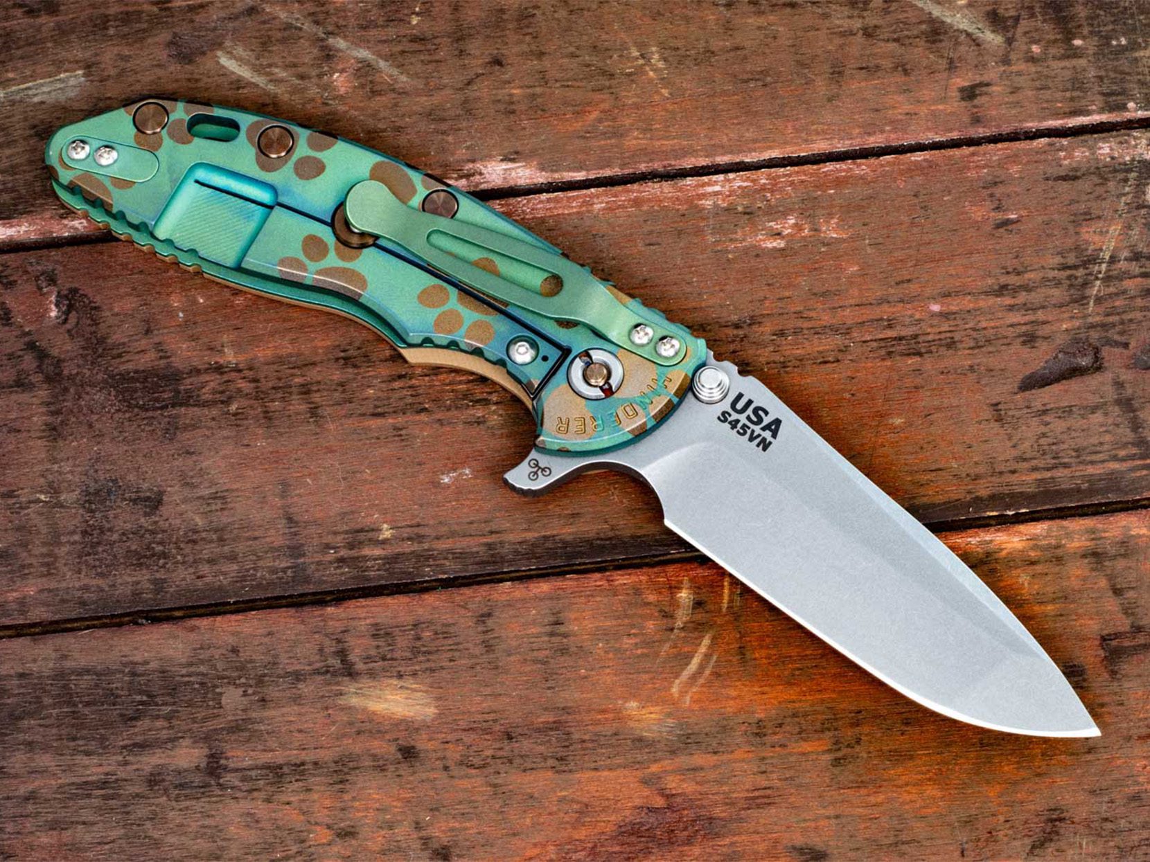 XM-18 3.5" Spanto-Battle Green-Bronze Chaos Paw-Coyote G10 XM-18 3.5" Spanto-Battle Green-Bronze Chaos Paw-Coyote G10