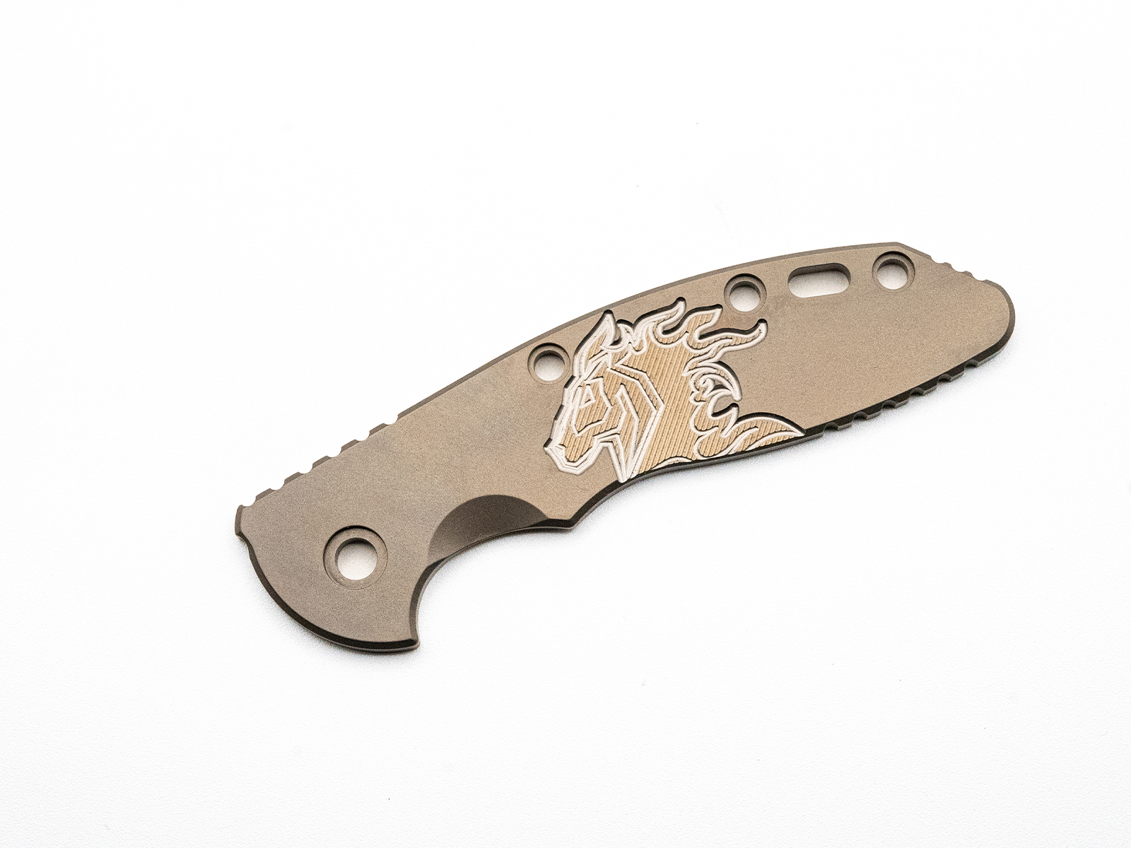 ExpProductCell_3.5" XM18 Titanium Scale-Milled Horse Head Logo-Smooth-Bead Blast Bronze-Silver/Bronze