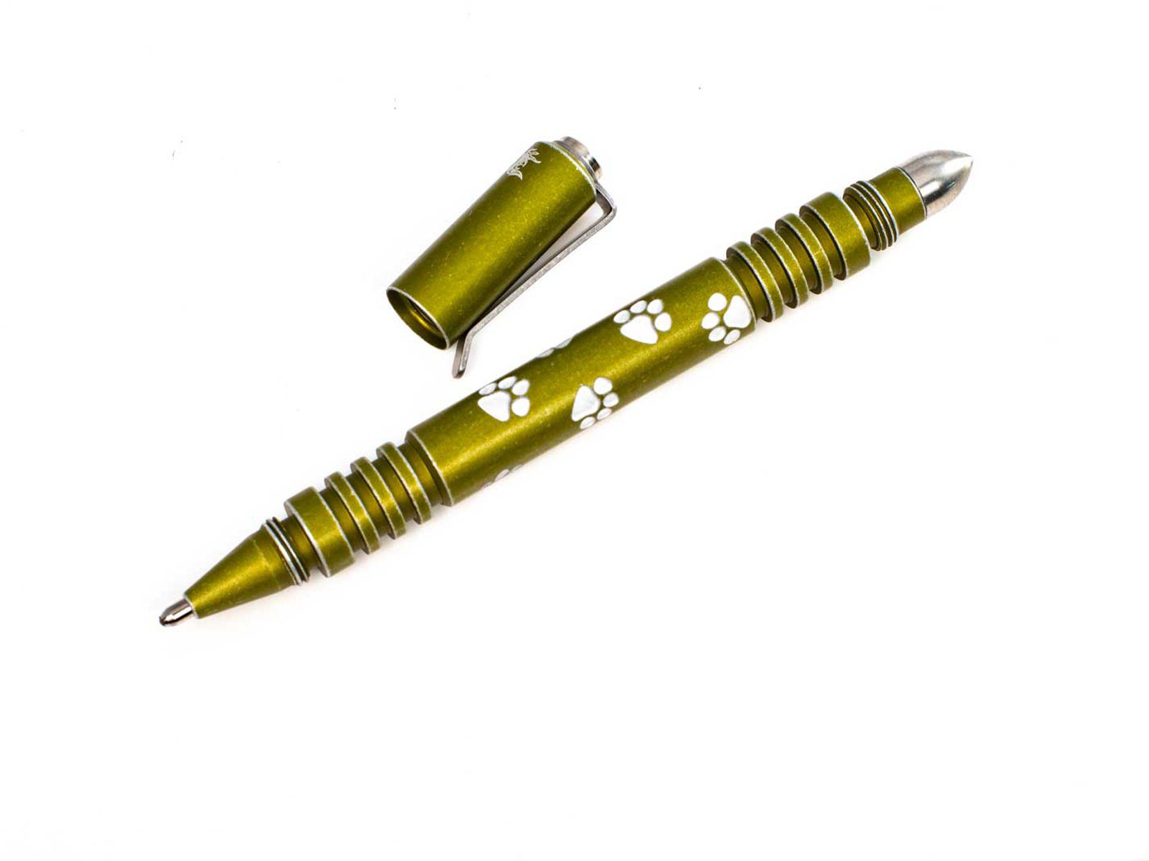 Investigator Pen-Aluminum-Milled Chaos Dog Paws-Battle OD Green