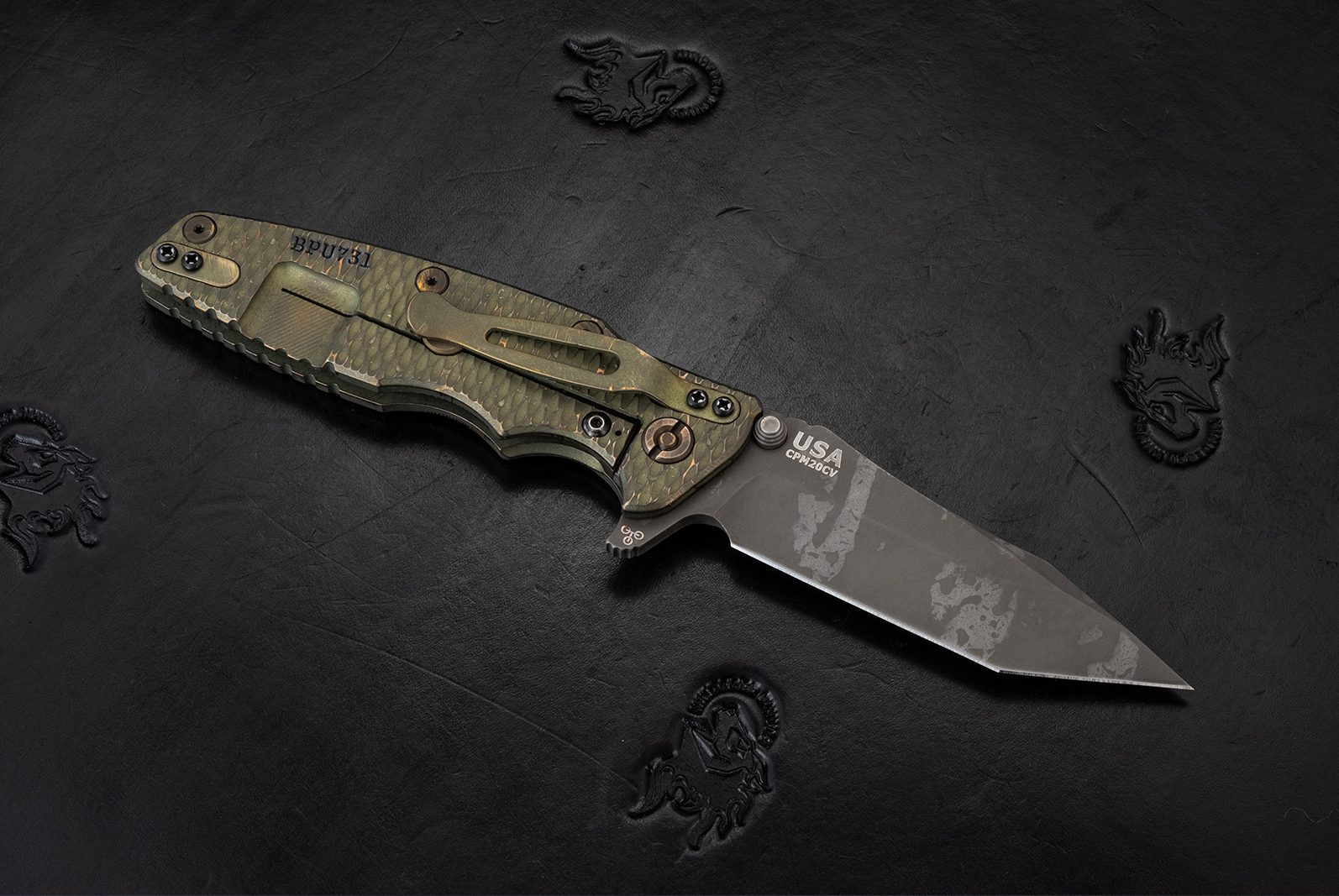 Eklipse 3.5" Tanto-20CV-Textured Lockside731-Milled BPU Horsehead Ti Eklipse 3.5" Tanto-20CV-Textured Lockside731-Milled BPU Horsehead Ti