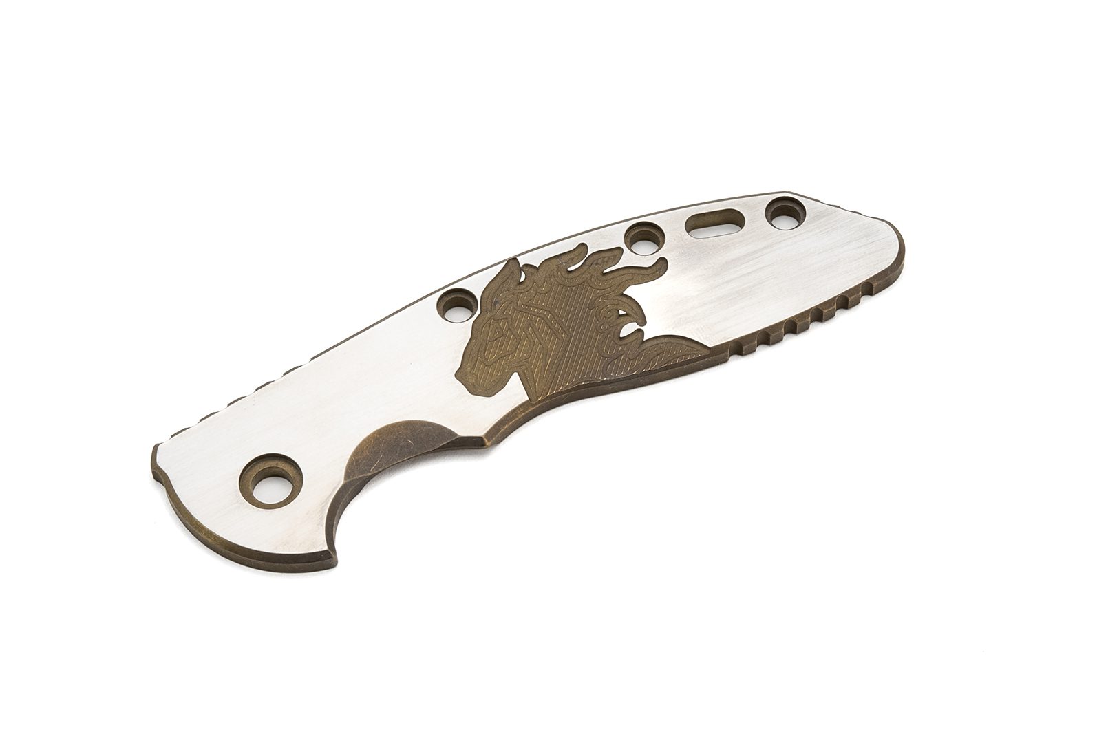 3.5" XM18 Titanium Scale-Milled Horse Head Logo-Satin-Battle Bronze/Battle Bronze 3.5" XM18 Titanium Scale-Milled Horse Head Logo-Satin-Battle Bronze/Battle Bronze