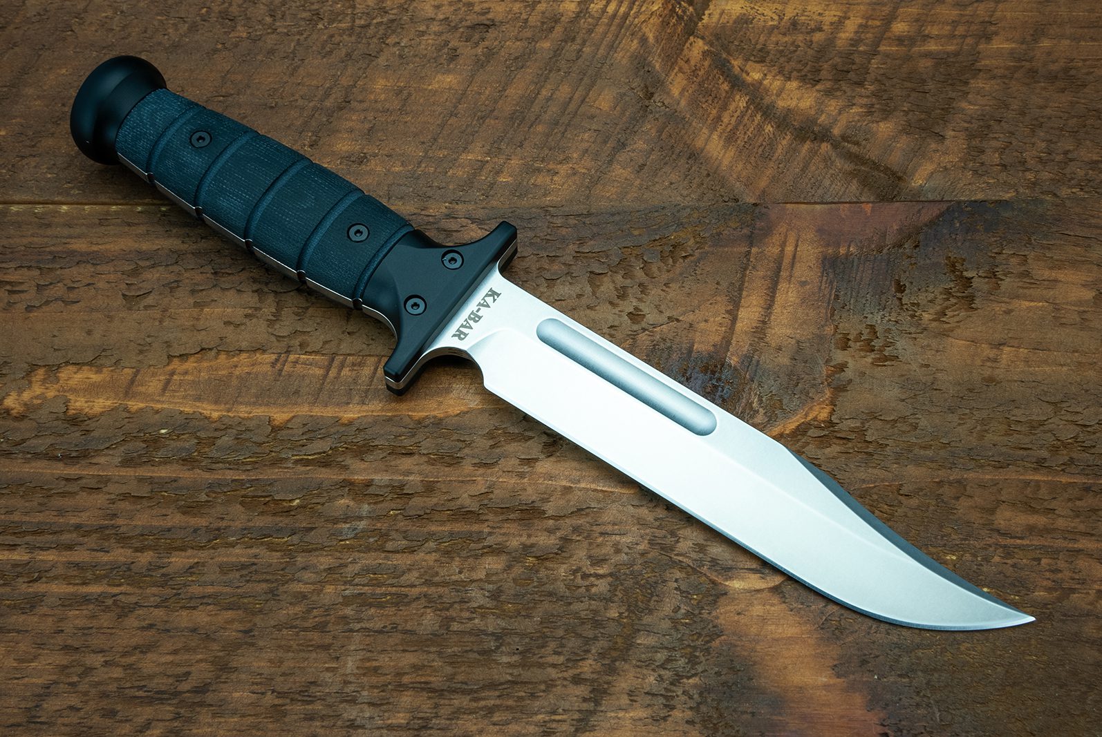 Rick Hinderer Knives "KaBar"-3V-Stonewash-Double Black Micarta Rick Hinderer Knives "KaBar"-3V-Stonewash-Double Black Micarta