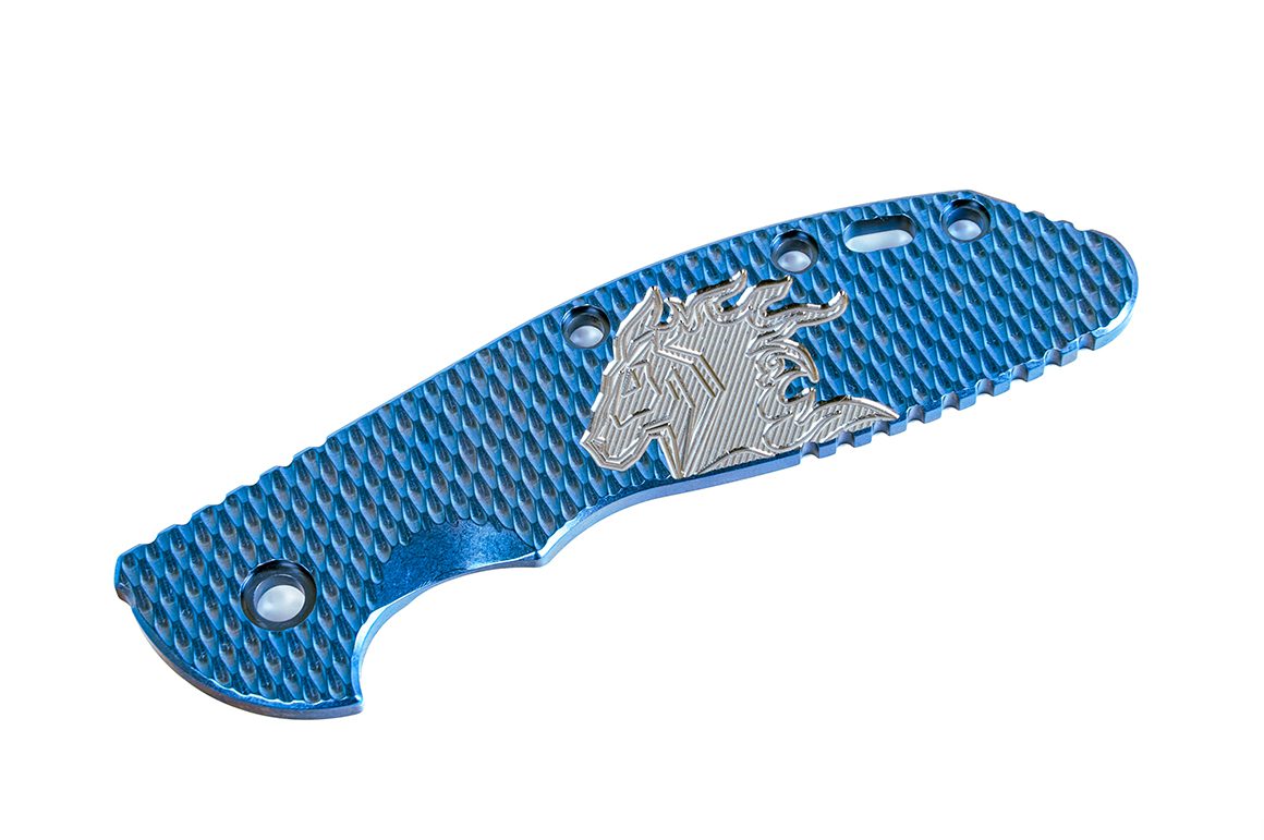 XM-24-Titanium Scale-Textured-Milled Horse Head Logo-Stonewash Blue-Silver/Silver XM-24-Titanium Scale-Textured-Milled Horse Head Logo-Stonewash Blue-Silver/Silver