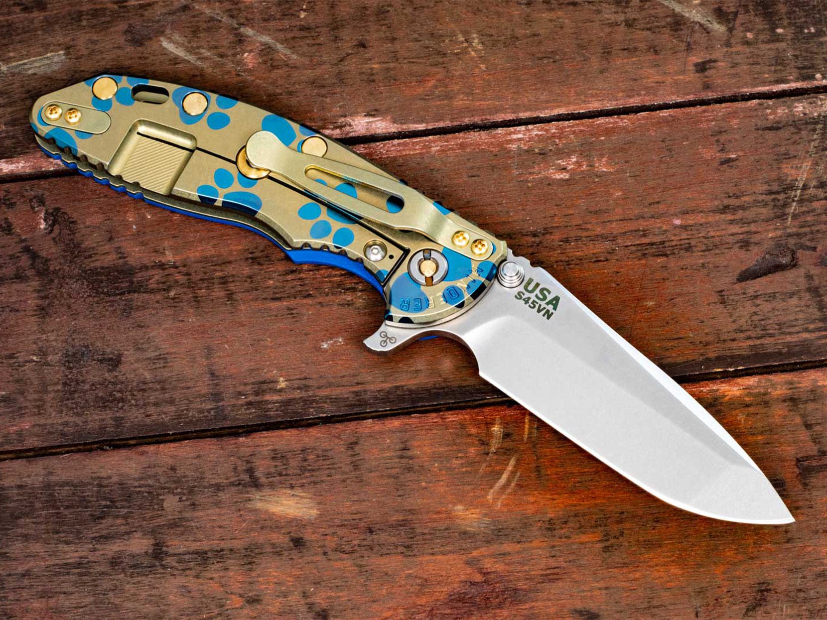 XM-18 3.5" Spanto-Stonewash Yellow-Blue Chaos Paw-Blue G10 XM-18 3.5" Spanto-Stonewash Yellow-Blue Chaos Paw-Blue G10