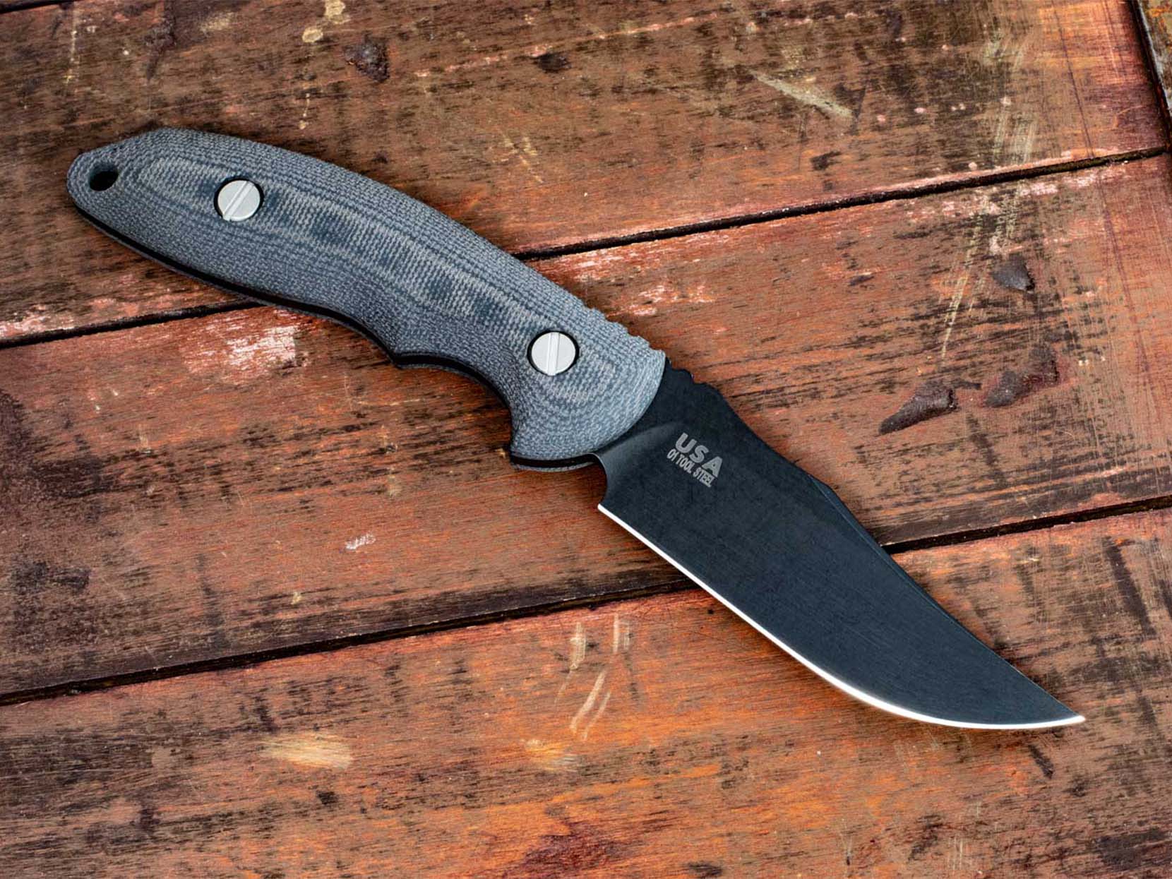 The Emmett-01 Tool Steel Series-Black Parkarized-Black Micarta-Reserve Line
