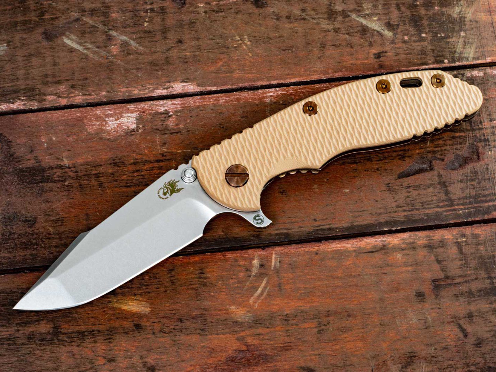 XM-18 3.5"-Skinny Harpoon Spanto-Containment Series-Stonewash-Stonewash Bronze-Coyote G10