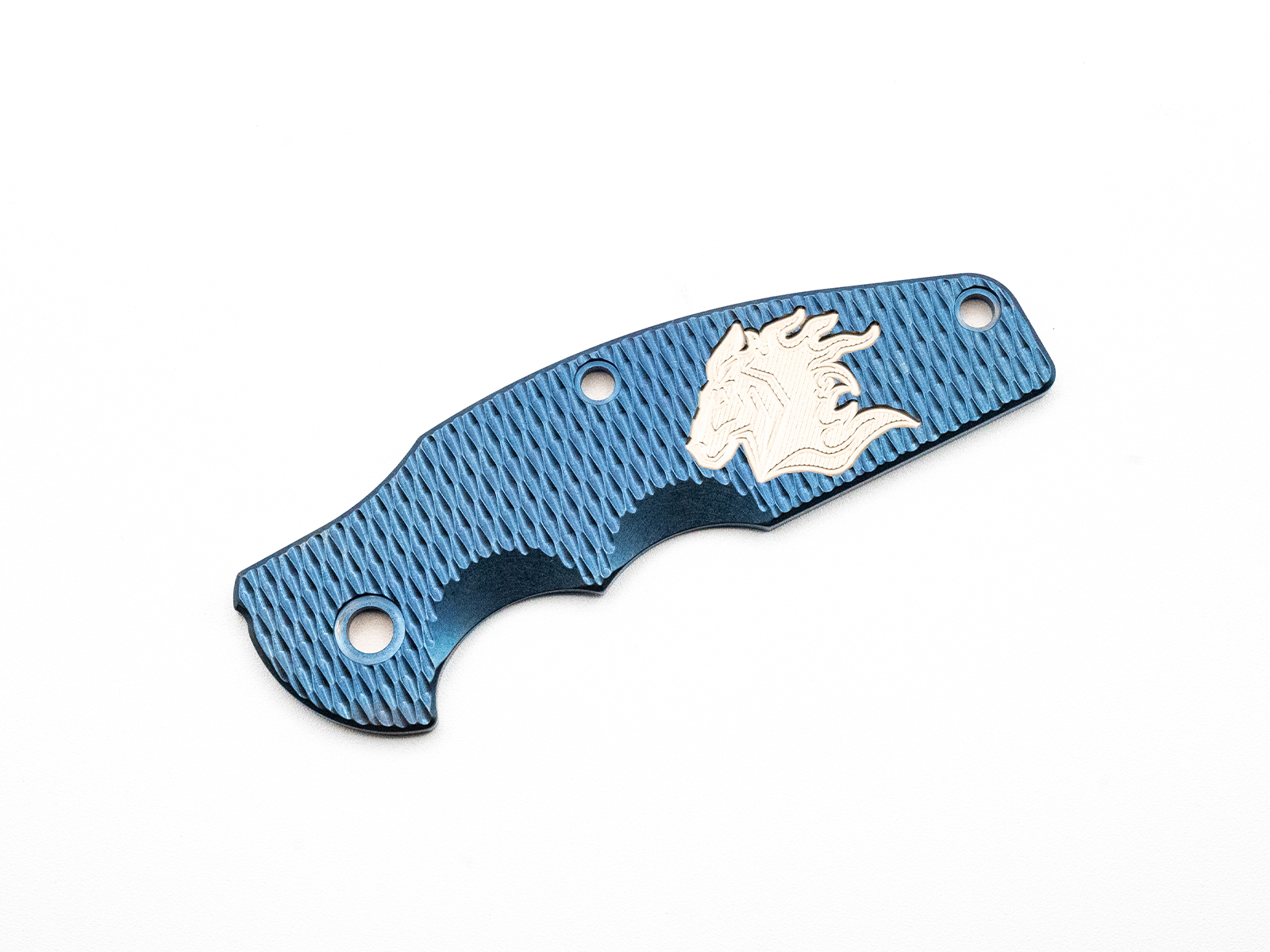 Jurassic Titanium Scale-Milled Horse Head Logo-Textured-Stonewash Blue-Silver Jurassic Titanium Scale-Milled Horse Head Logo-Textured-Stonewash Blue-Silver