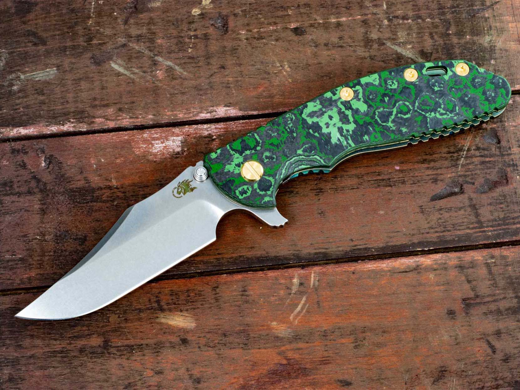 XM-24 Bowie-Containment Series-Stonewash-Green-Green Marble Carbon Fiber XM-24 Bowie-Containment Series-Stonewash-Green-Green Marble Carbon Fiber