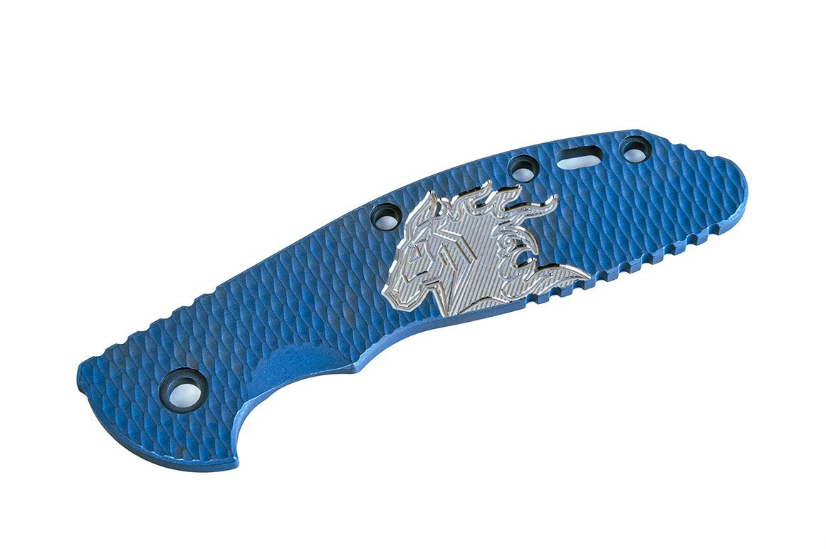 ExpProductCell_3.5" XM18-Titanium Scale-Textured-Milled Horse Head Logo-Battle Blue-Silver/Silver