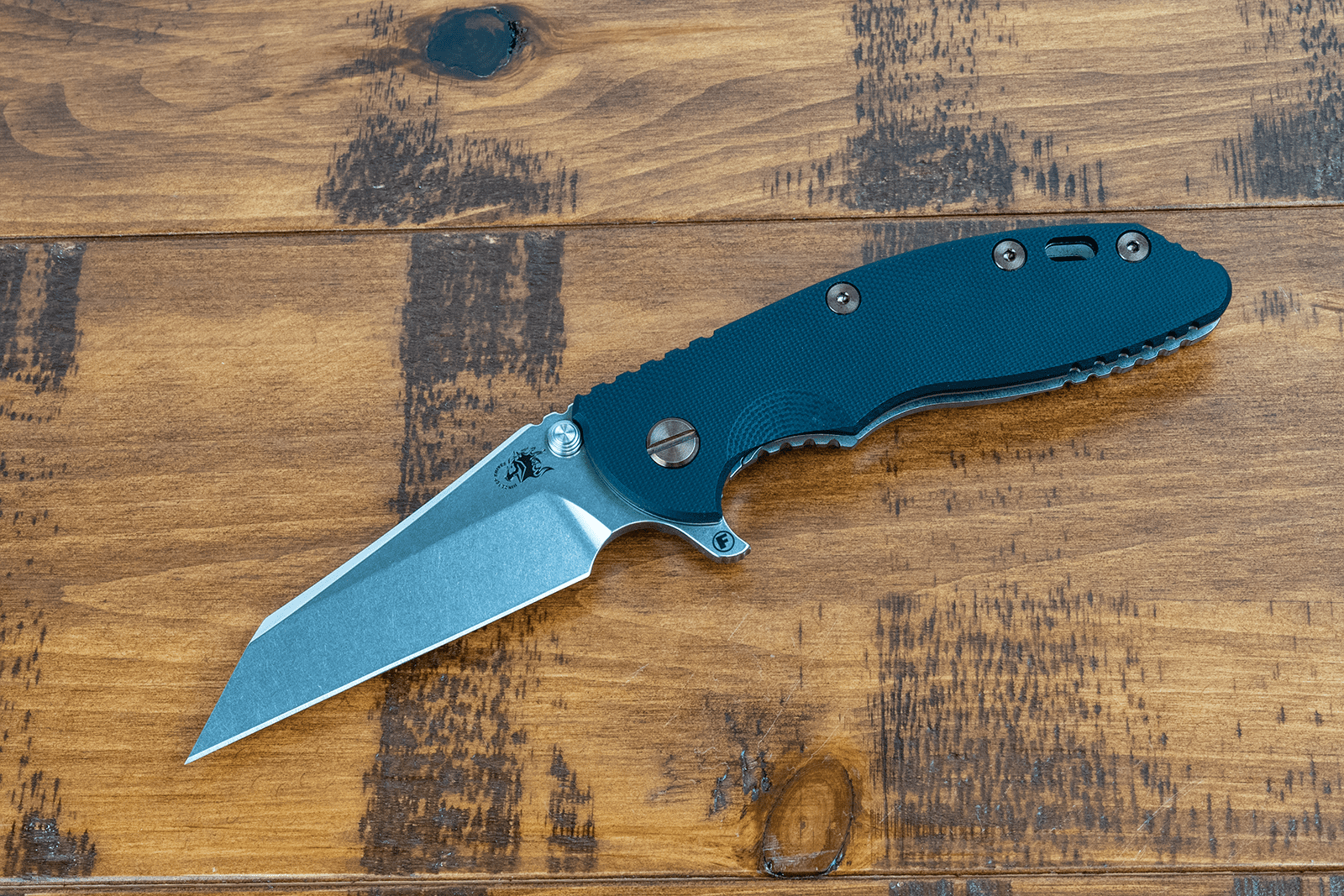 XM-18 3.5" Fatty Wharncliffe-S45VN-Stonewash Double Anodized-Smooth Black G10-Titanium Anodized Hardware XM-18 3.5" Fatty Wharncliffe-S45VN-Stonewash Double Anodized-Smooth Black G10-Titanium Anodized Hardware
