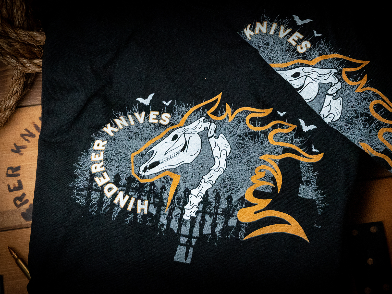 Hinderer Halloween - Skeleton Horsehead - Black T-Shirt Hinderer Halloween - Skeleton Horsehead - Black T-Shirt
