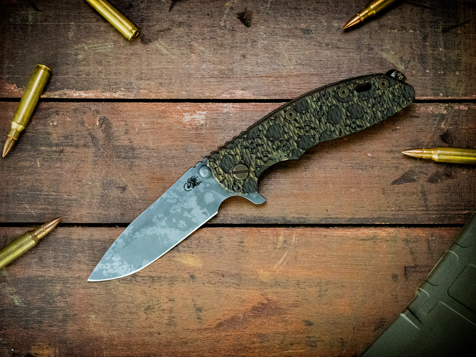 XM-18 3.5" Spanto-S45VN-Steel Flame Kaos Warrior BPU-Green-Warrior Clip/Tab Set XM-18 3.5" Spanto-S45VN-Steel Flame Kaos Warrior BPU-Green-Warrior Clip/Tab Set