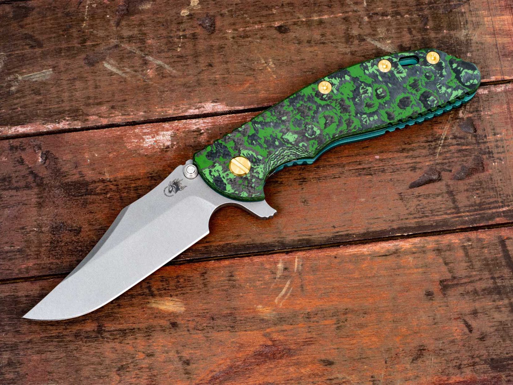 XM-24 Bowie-Working Finish-Battle Green/Gold Chaos Dog Paws-Green/Black Marble Carbon Fiber XM-24 Bowie-Working Finish-Battle Green/Gold Chaos Dog Paws-Green/Black Marble Carbon Fiber