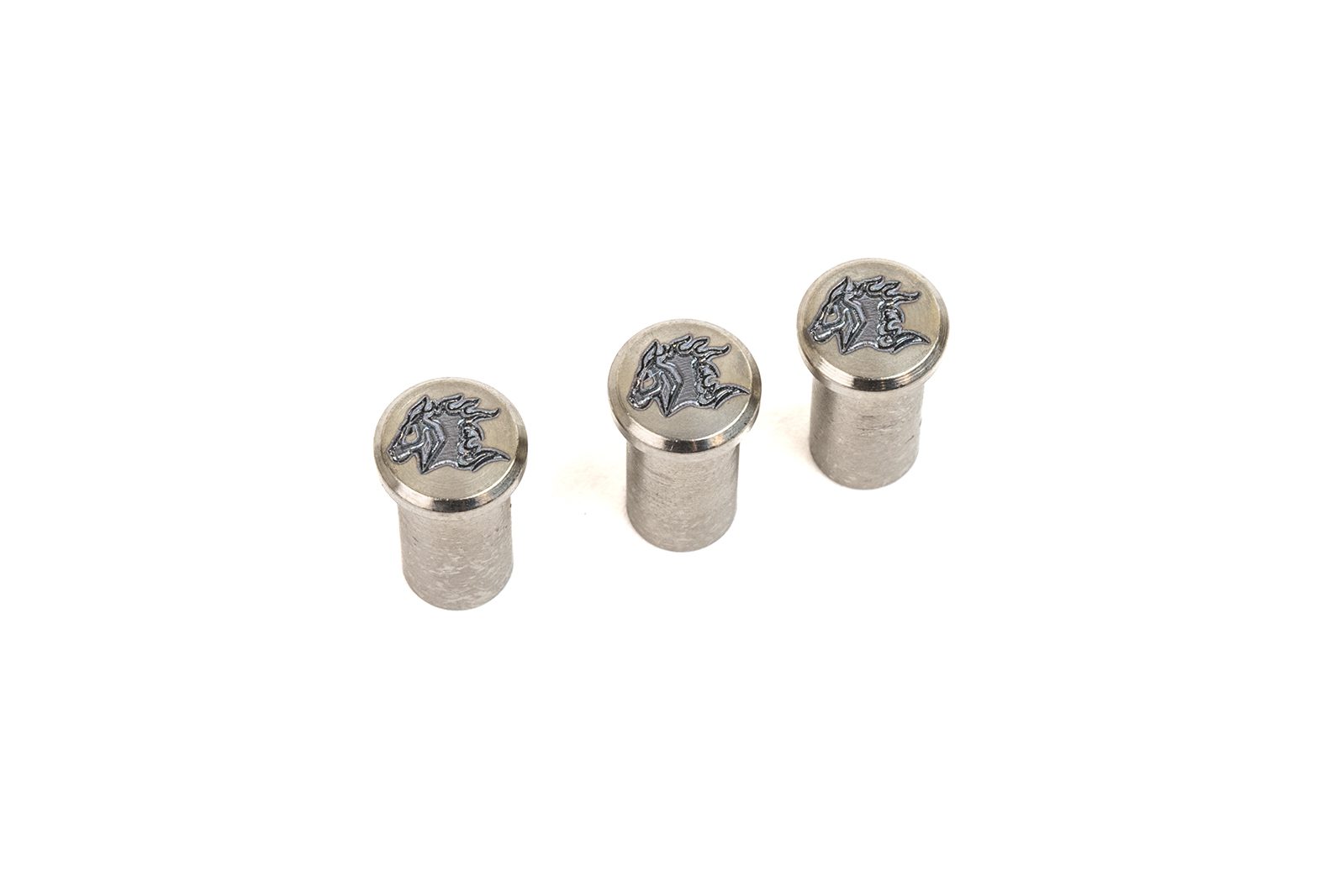 XM-18 3.5" Handle Nut Set-Titanium-Stonewash-Horsehead