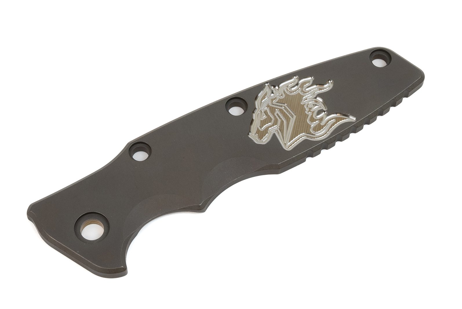 ExpProductCell_Eklipse 3.5"Titanium Scale-Milled Horse Head Logo-Smooth Battle Bronze-Bronze/Silver