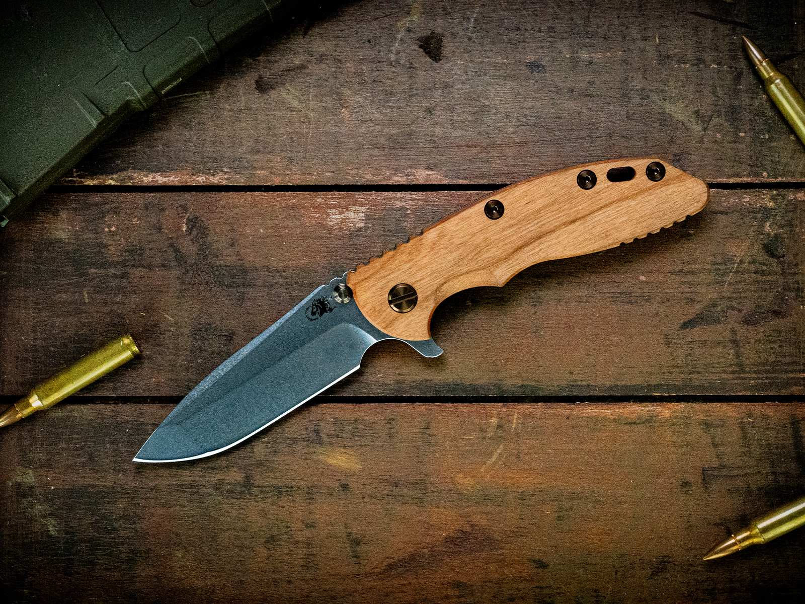 ExpProductCell_XM-18 3.5" Spanto-S45VN-Stonewash Blade-Battle Bronze-Cherry-Bronze Ti Hardware/TS