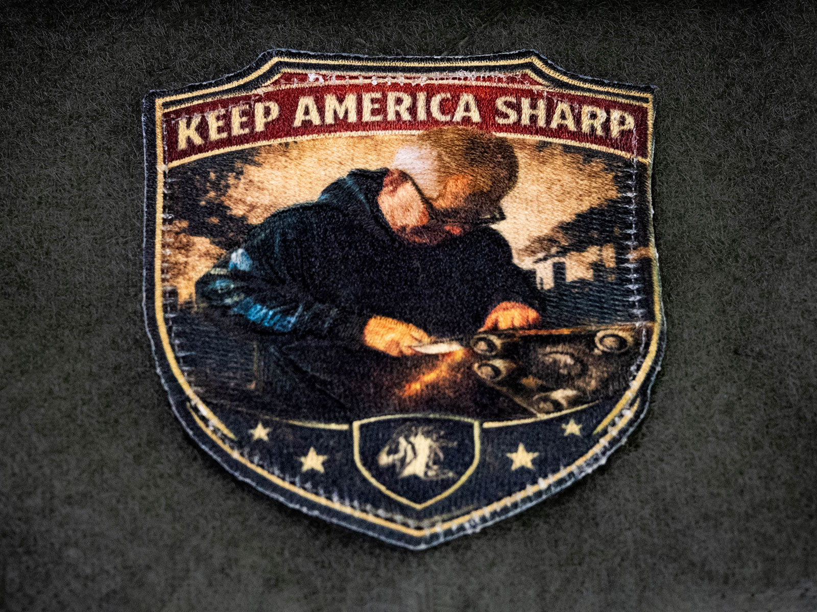 ExpProductCell_Hinderer Knives - Keep America Sharp - Velcro Patch