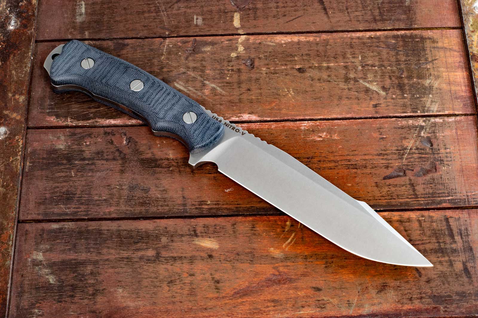 FieldTac-Harpoon Spearpoint-Stonewash-Black Micarta FieldTac-Harpoon Spearpoint-Stonewash-Black Micarta