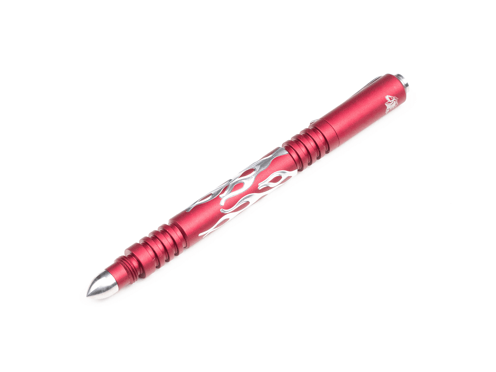 Investigator Pen-Flames-Aluminum Matte Red Investigator Pen-Flames-Aluminum Matte Red