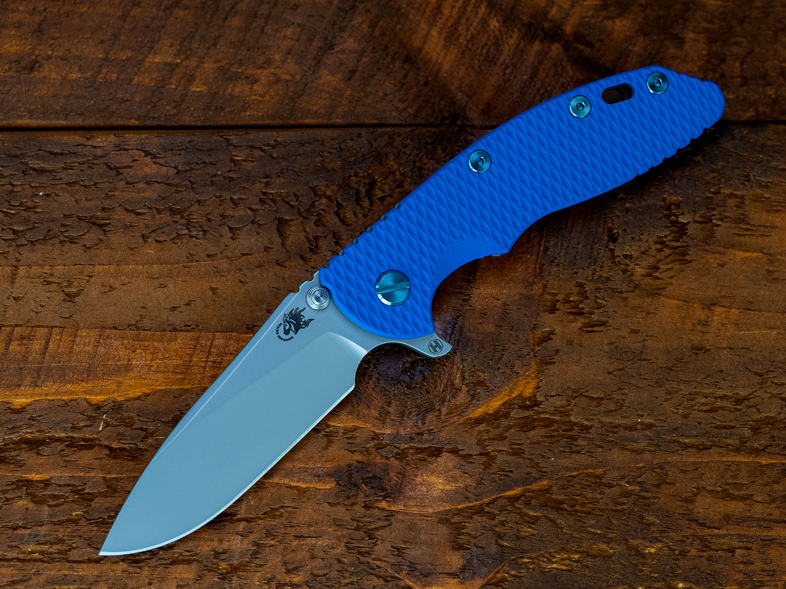 XM-18 3.5- Slicer Hollow Ground-S45VN-Bead Blast Blue-Blue G10-Blue Ti Hardware XM-18 3.5- Slicer Hollow Ground-S45VN-Bead Blast Blue-Blue G10-Blue Ti Hardware