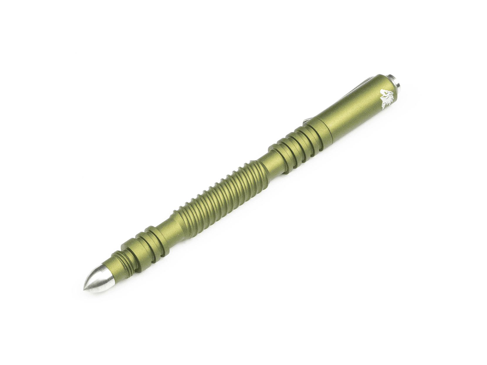 ExpProductCell_Investigator Pen- Aluminum Matte - Spiral Flute - OD Green