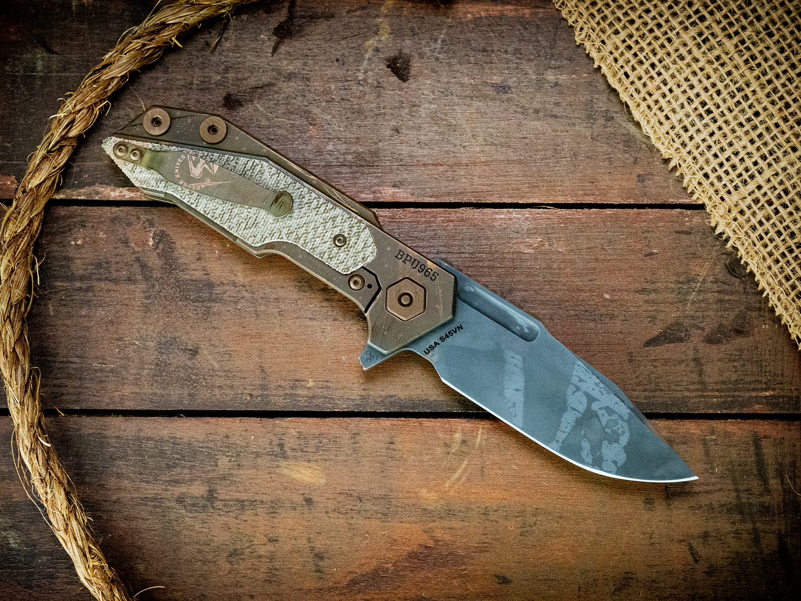 ExpProductCell_Full Track-Spanto-S45VN-BPU965-Textured OD Green Micarta