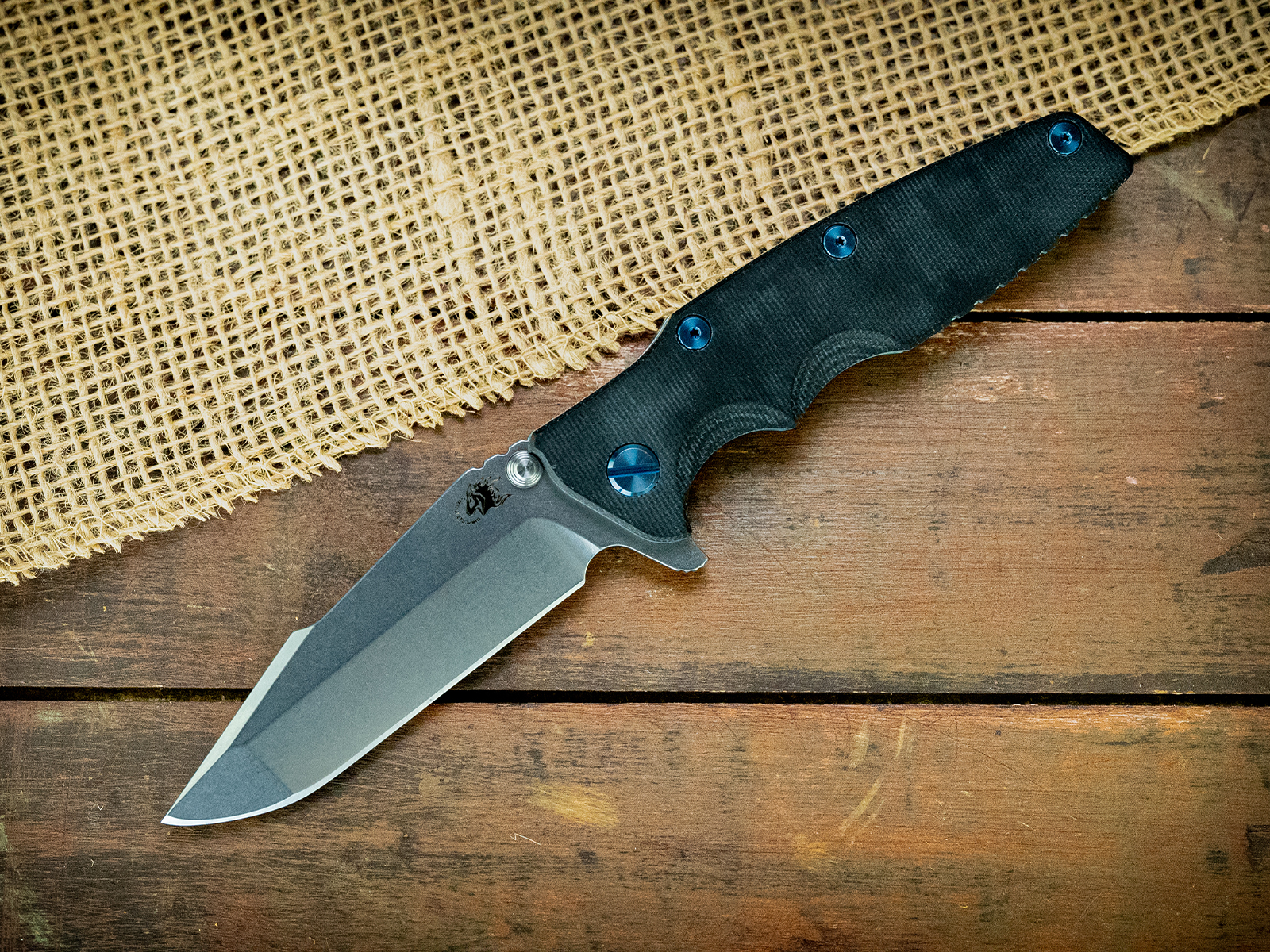 Eklipse-S45VN-Harpoon Spanto-Stonewash Light Blue-Smooth Black Micarta-Blue Ti hardware Eklipse-S45VN-Harpoon Spanto-Stonewash Light Blue-Smooth Black Micarta-Blue Ti hardware