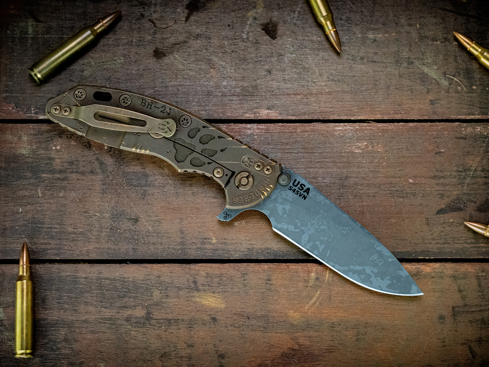 XM-18 3.5" S45VN-Slicer Flat Ground-Battle Hound 24 Bronze-Grey/Black G10 XM-18 3.5" S45VN-Slicer Flat Ground-Battle Hound 24 Bronze-Grey/Black G10