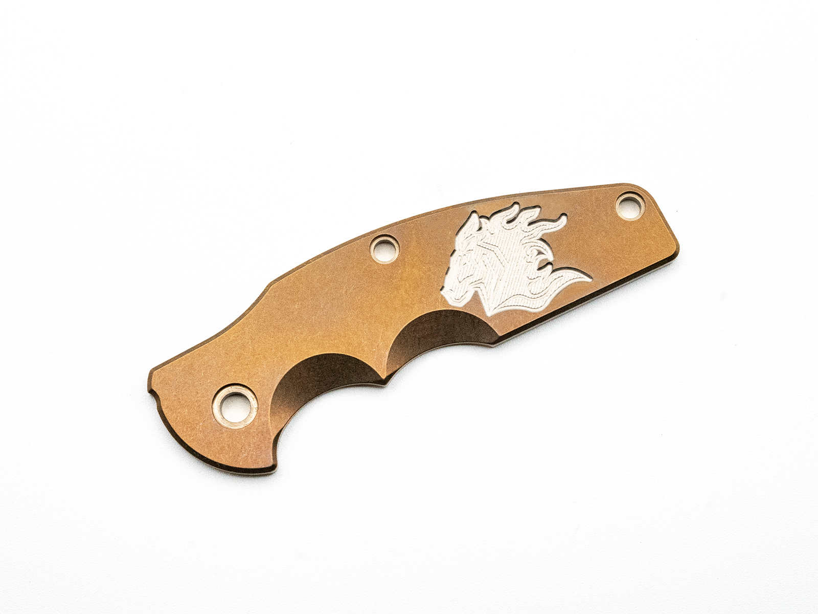 ExpProductCell_Jurassic Titanium Scale-Milled Horse Head Logo-Smooth-Stonewash Bronze-Silver