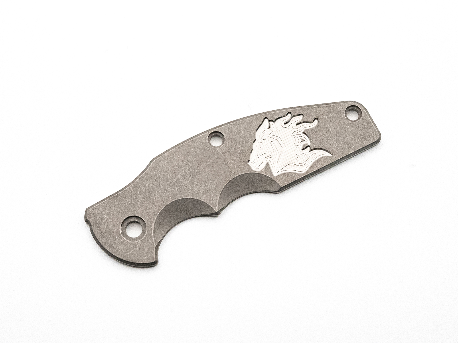 ExpProductCell_Jurassic Titanium Scale-Milled Horse Head Logo-Smooth-Working Finish-Silver